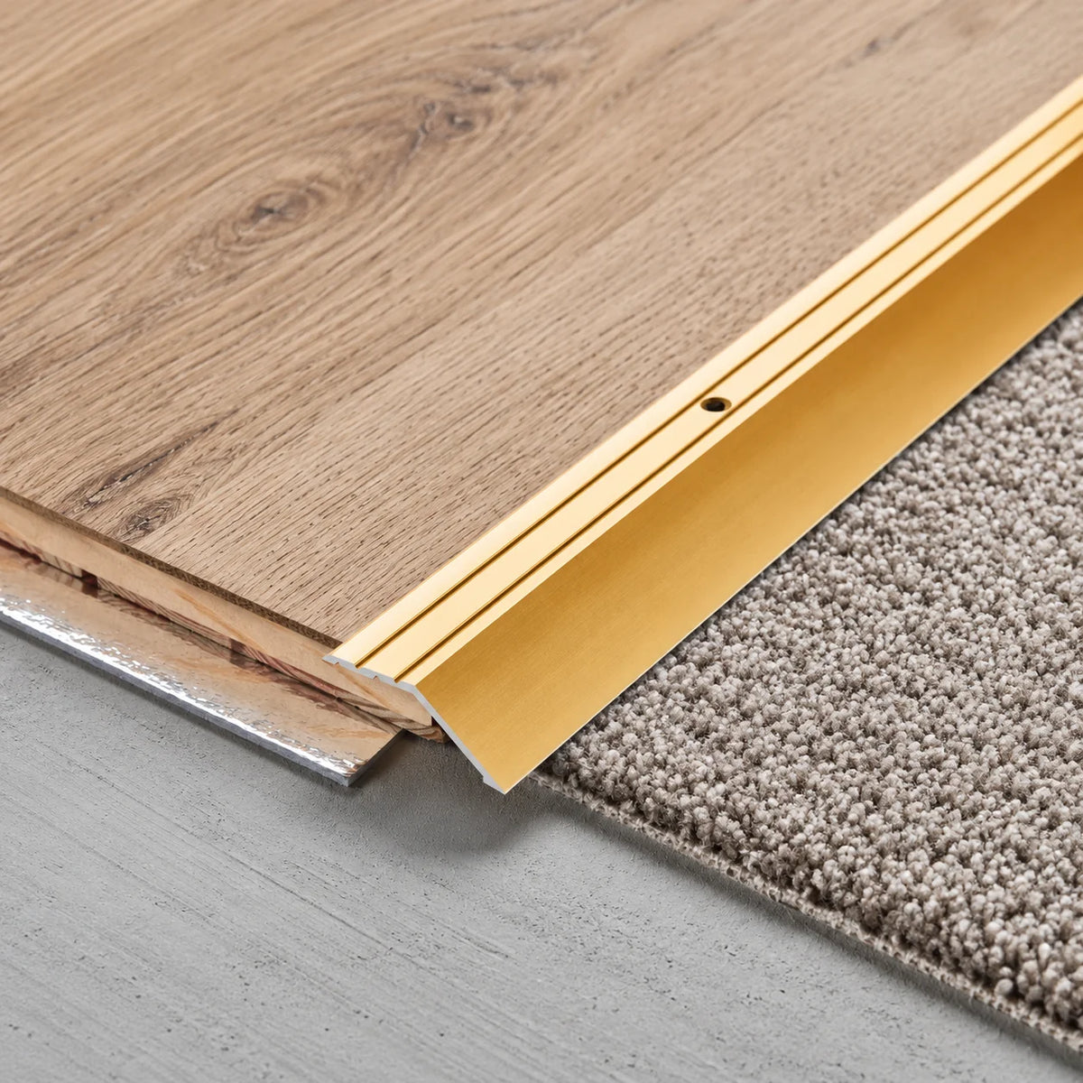 45x16mm Anodised Aluminium Floor Ramp Threshold Strip Realuse Image