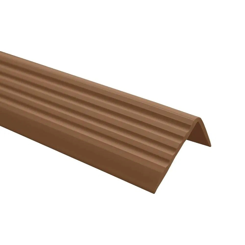Brown PVC Non Slip 735-ND Flexible Anti-Slip Self-Adhesive Stair Nosing