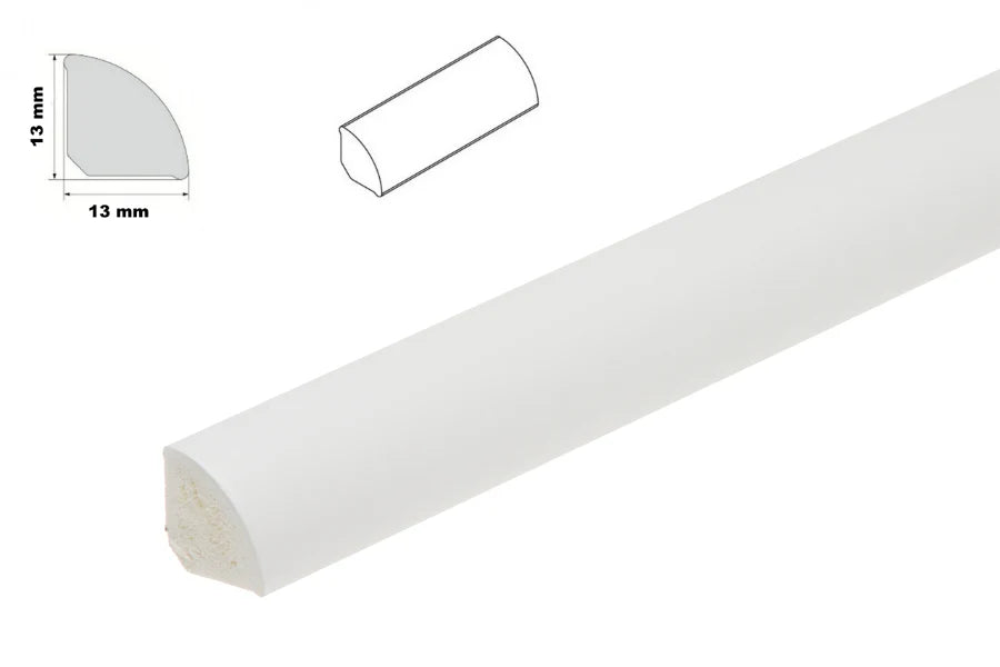 Decorative Flooring Window Edge Beading Worktop Strip uPVC 13mm Quadrant Trim Moulding