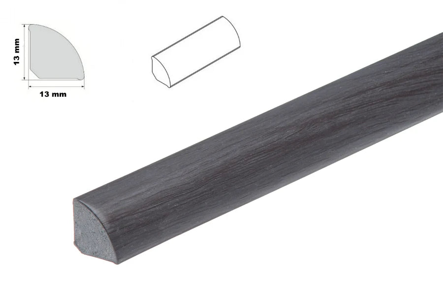 Decorative Flooring Window Edge Beading Worktop Strip uPVC 13mm Quadrant Trim Moulding