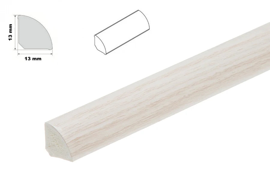 Decorative Flooring Window Edge Beading Worktop Strip uPVC 13mm Quadrant Trim Moulding