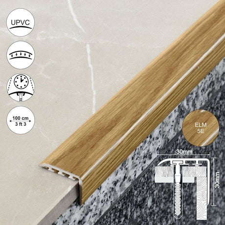 Wood Effect Stair Nosing Edge Trim ( 30 x 30mm )