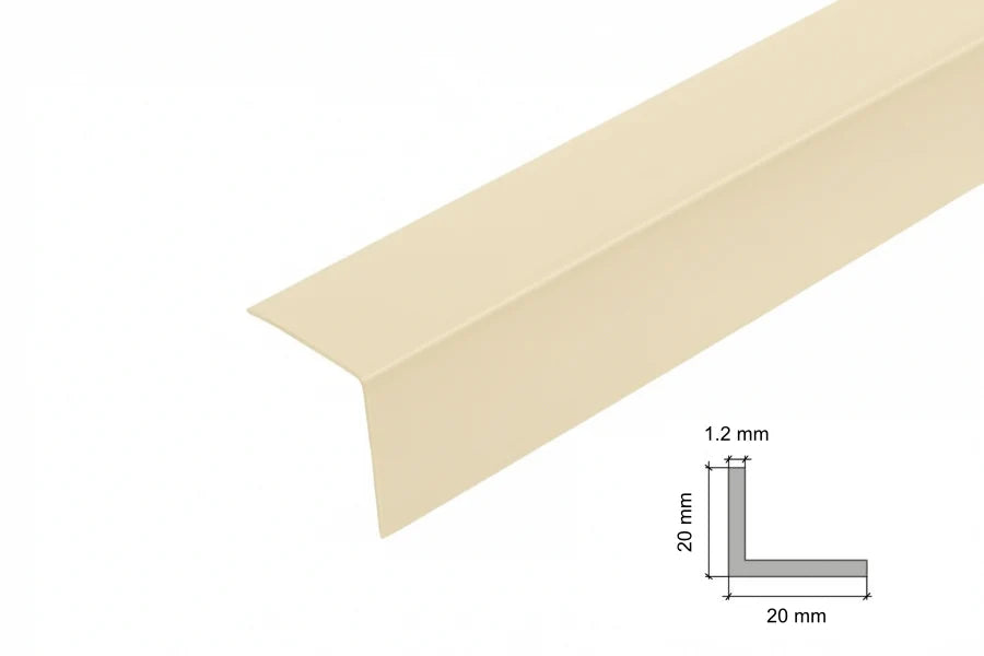 Edge Protector Ivory PVC Plastic Corner Angle Trim 90°