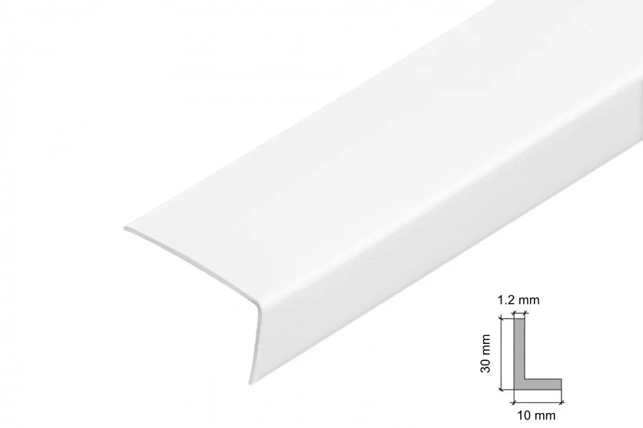Equal & Unequal Edge Protector White PVC Plastic Corner Angle Trim 90°