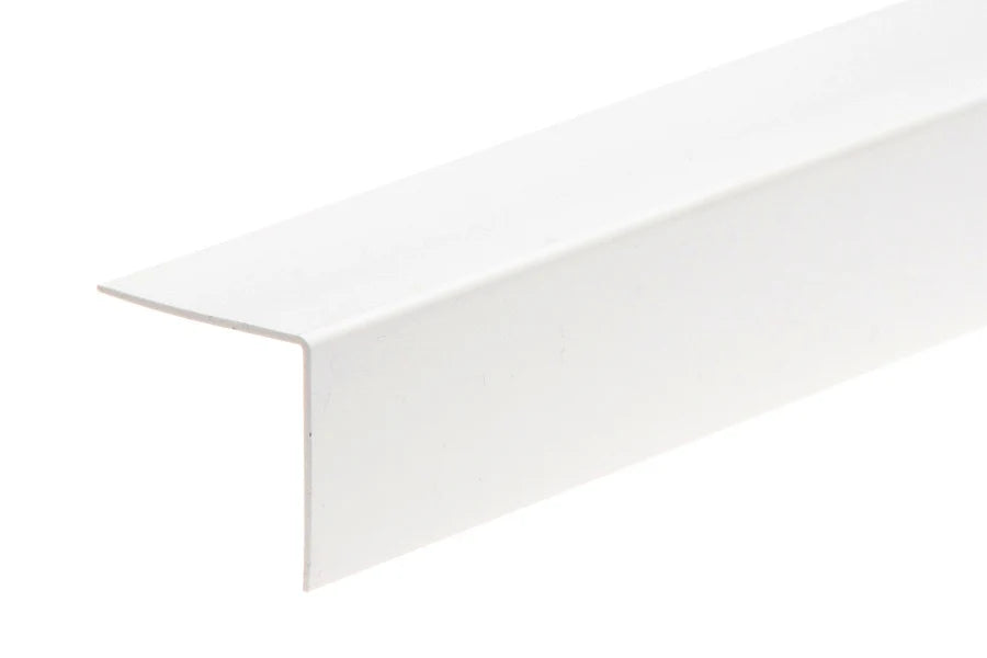 Equal & Unequal Edge Protector White PVC Plastic Corner Angle Trim 90°