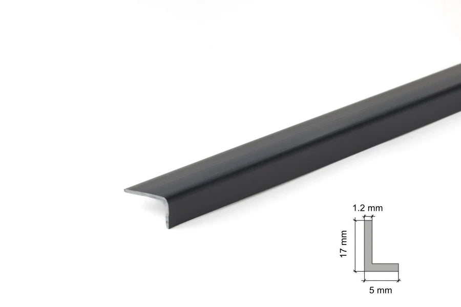 Equal & Unequal RAL 7016 Edge Protector Anthracite PVC Plastic Corner Angle Trim 90°