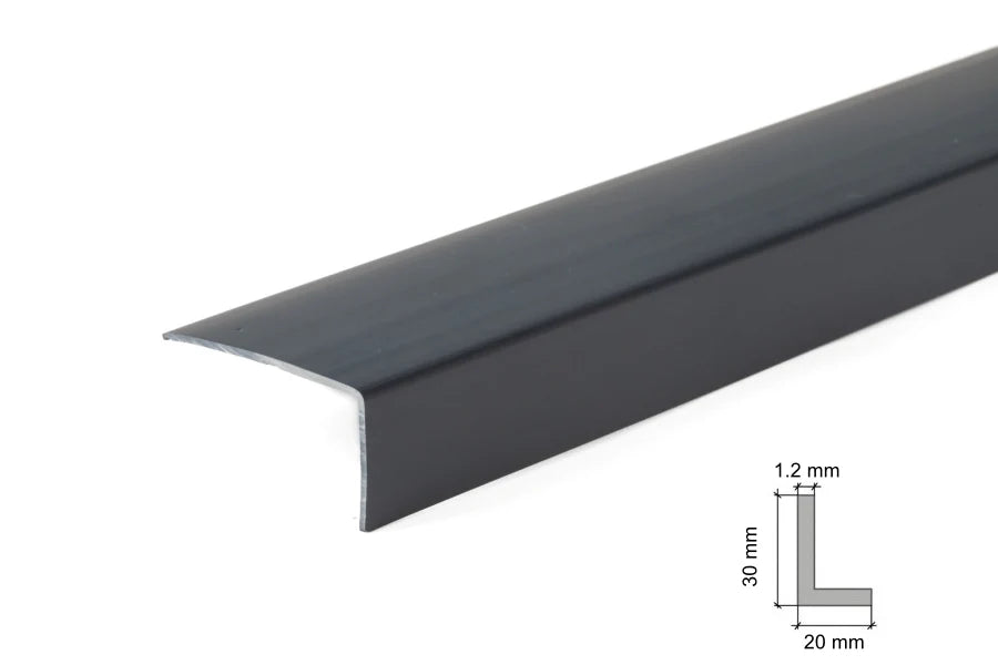 Equal & Unequal RAL 7016 Edge Protector Anthracite PVC Plastic Corner Angle Trim 90°
