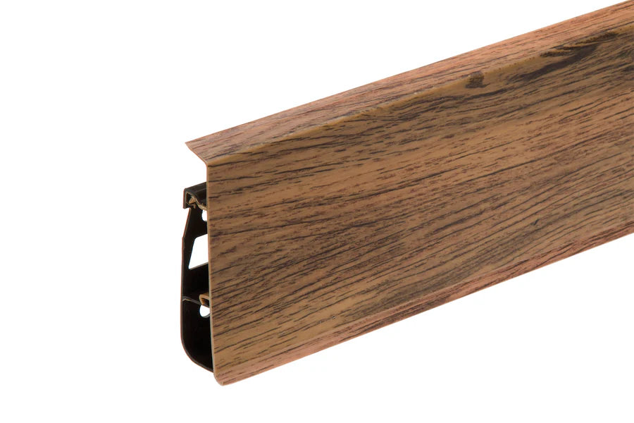 Flexible Wood Effect PVC Skirting Board Cable Cover Profile 75 MM x 2500 MM