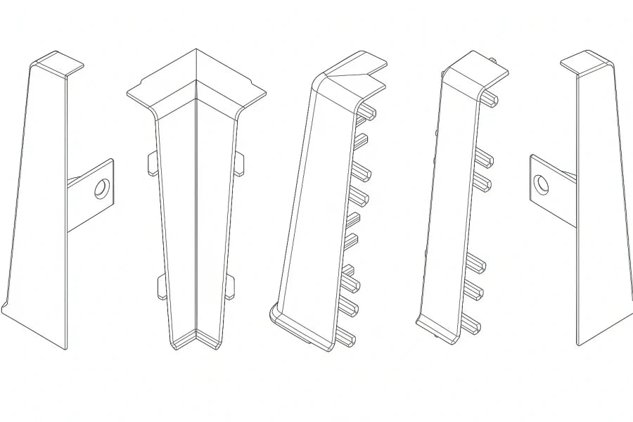 Flexible Wood Effect PVC Skirting Board Cable Cover Profile 75 MM x 2500 MM