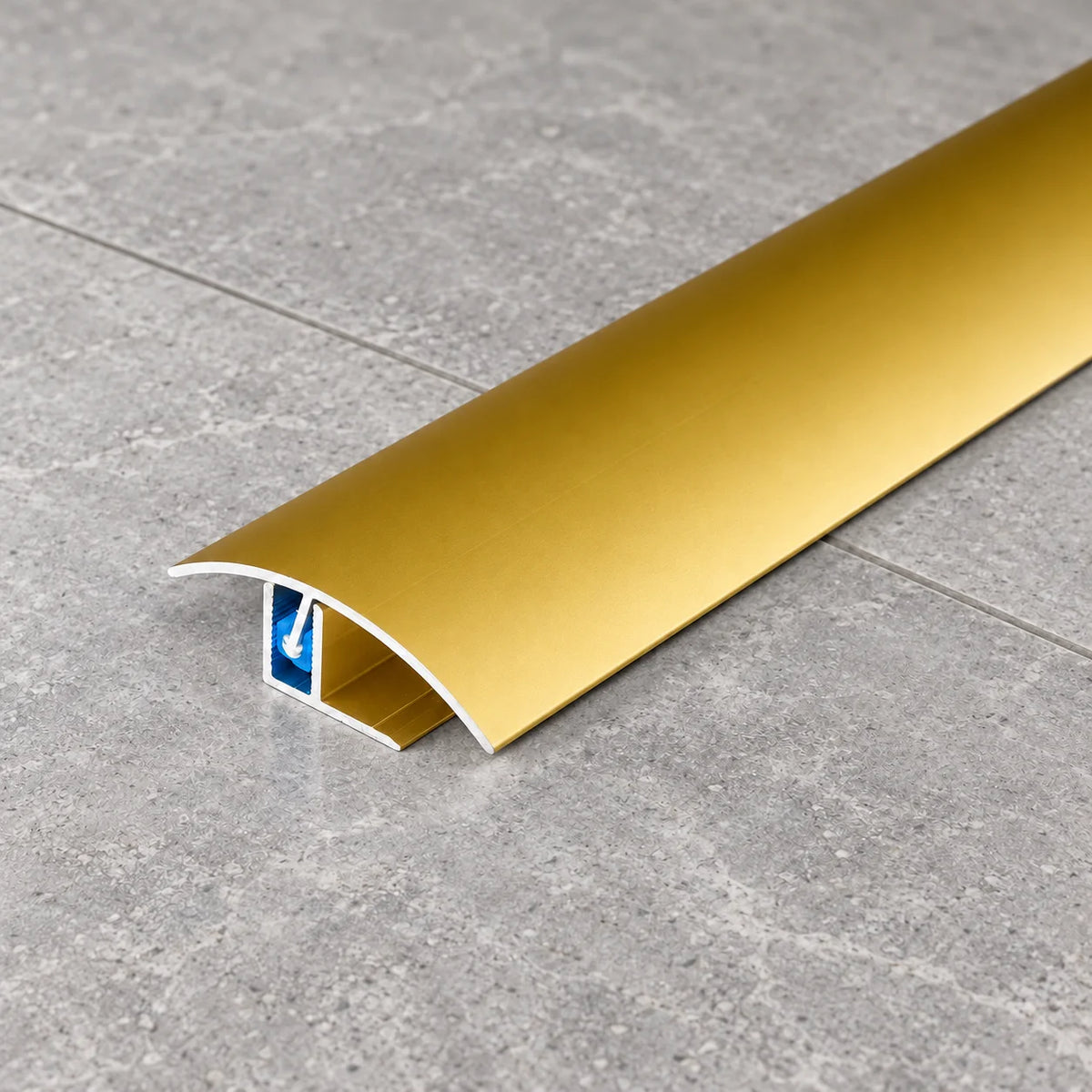 50mm Aluminium Door Threshold Strip – 900mm Push-In Fix In Gold Color
