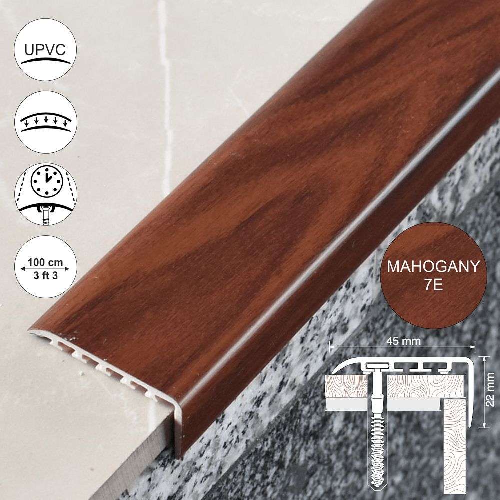 Wood Effect Stair Nosing Edge Trim ( 45 x 22mm )