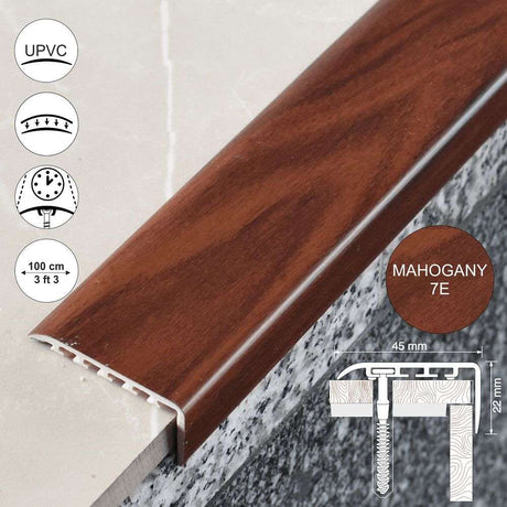 Wood Effect Stair Nosing Edge Trim ( 45 x 22mm )