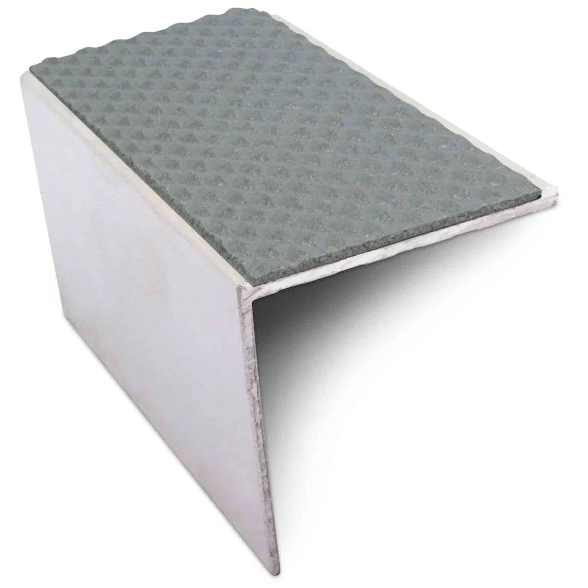 Dolphin Grey NSL19 Tredsafe DDA Compliant Aluminium Non Slip Stair Nosing Edge Trim With Pvc Insert