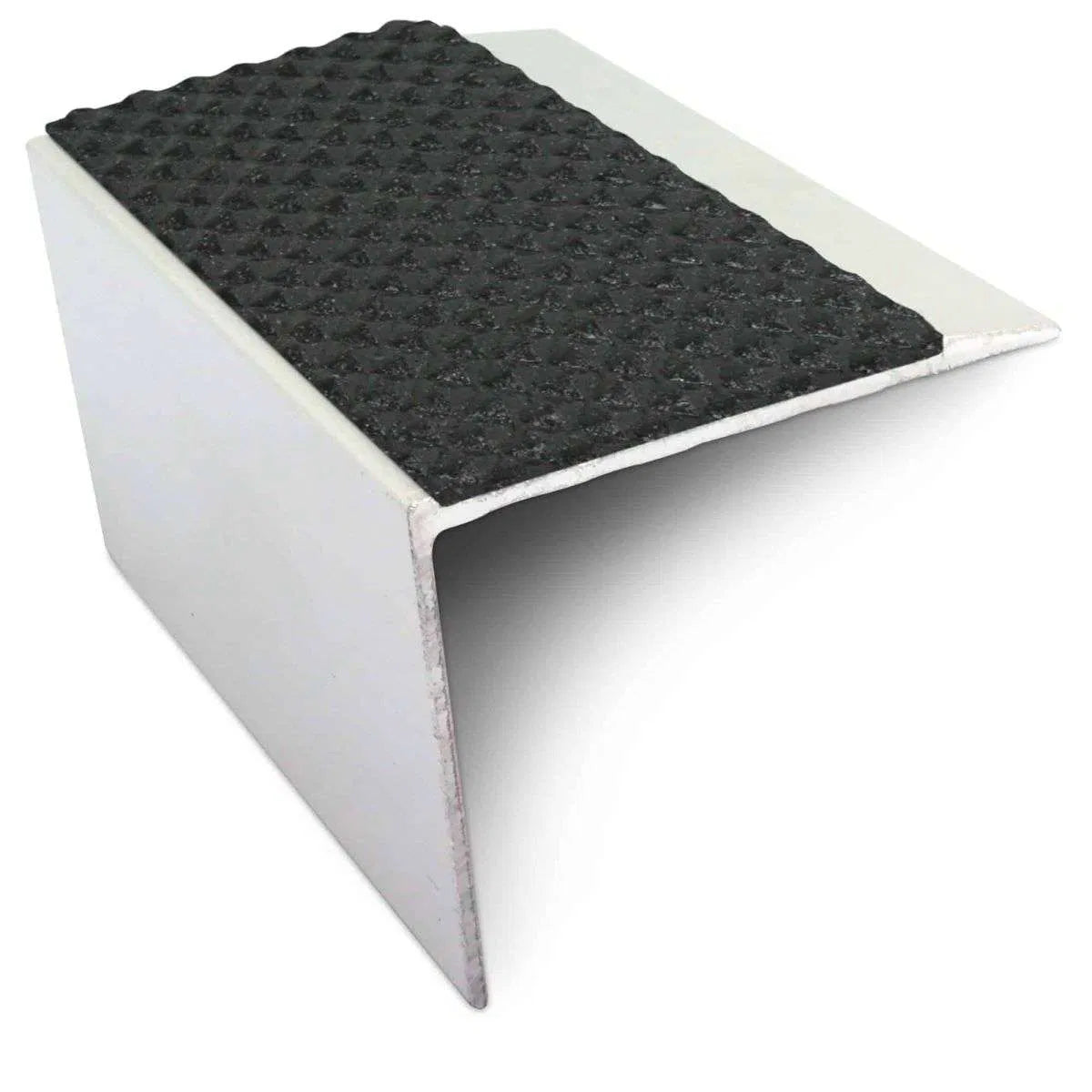 Black NSL21 Tredsafe 67 x 55mm Non Slip Stair Nosing Edge Trim With Pvc Insert