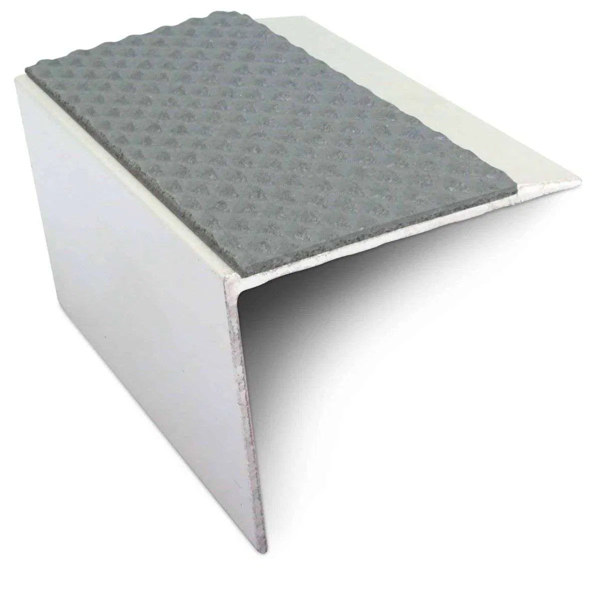 Dolphin Grey NSL21 Tredsafe 67 x 55mm Non Slip Stair Nosing Edge Trim With Pvc Insert