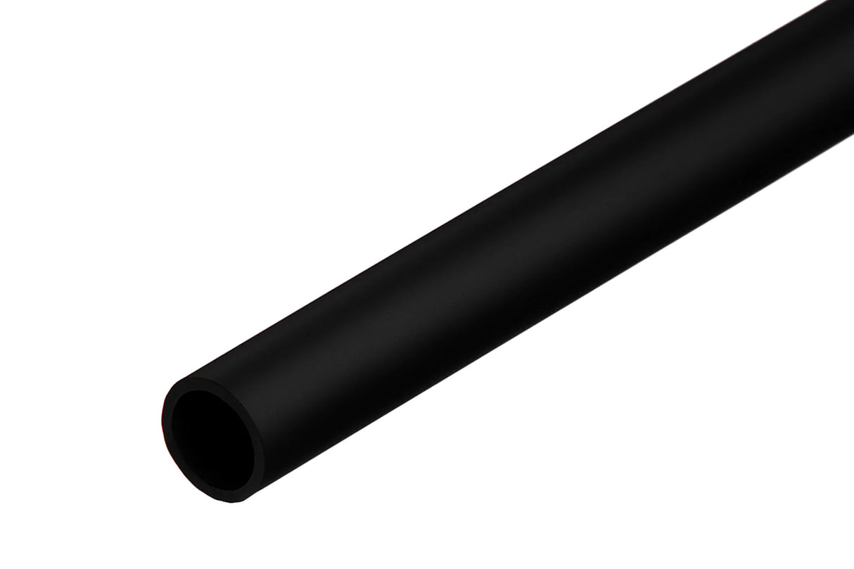 PVC Plastic Round Pipe Tube Black -1m / 39.37" Length