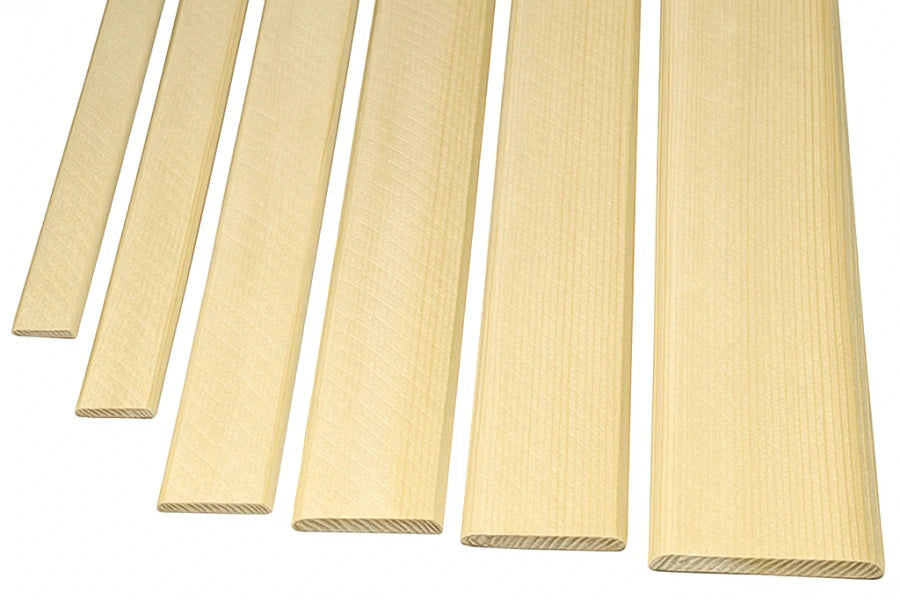 Pine Wood Flat Trim Moulding Beading Natural Flat Bar
