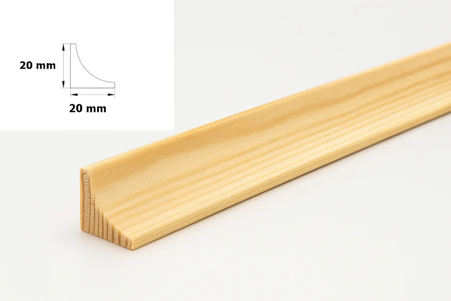 Pine Wood Natural Moulding Scotia Trim Decorative Skirting Edge Strip
