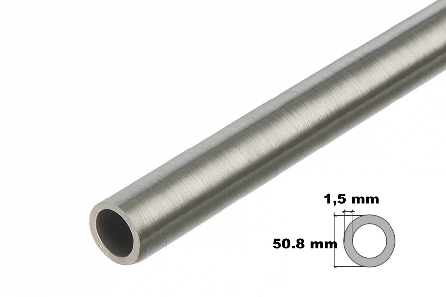 Stainless Steel Round Tube Pipe 304 Grade – 1m / 39.37" Length