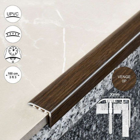 Wood Effect Stair Nosing Edge Trim ( 30 x 30mm )