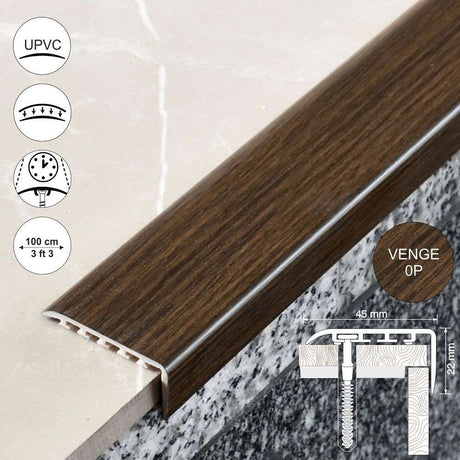Wood Effect Stair Nosing Edge Trim ( 45 x 22mm )