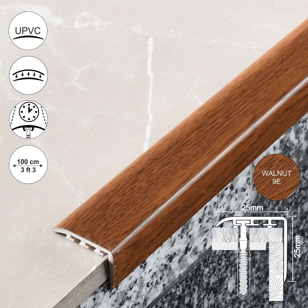 Wood Effect Stair Nosing Edge Trim ( 25 x 25mm )