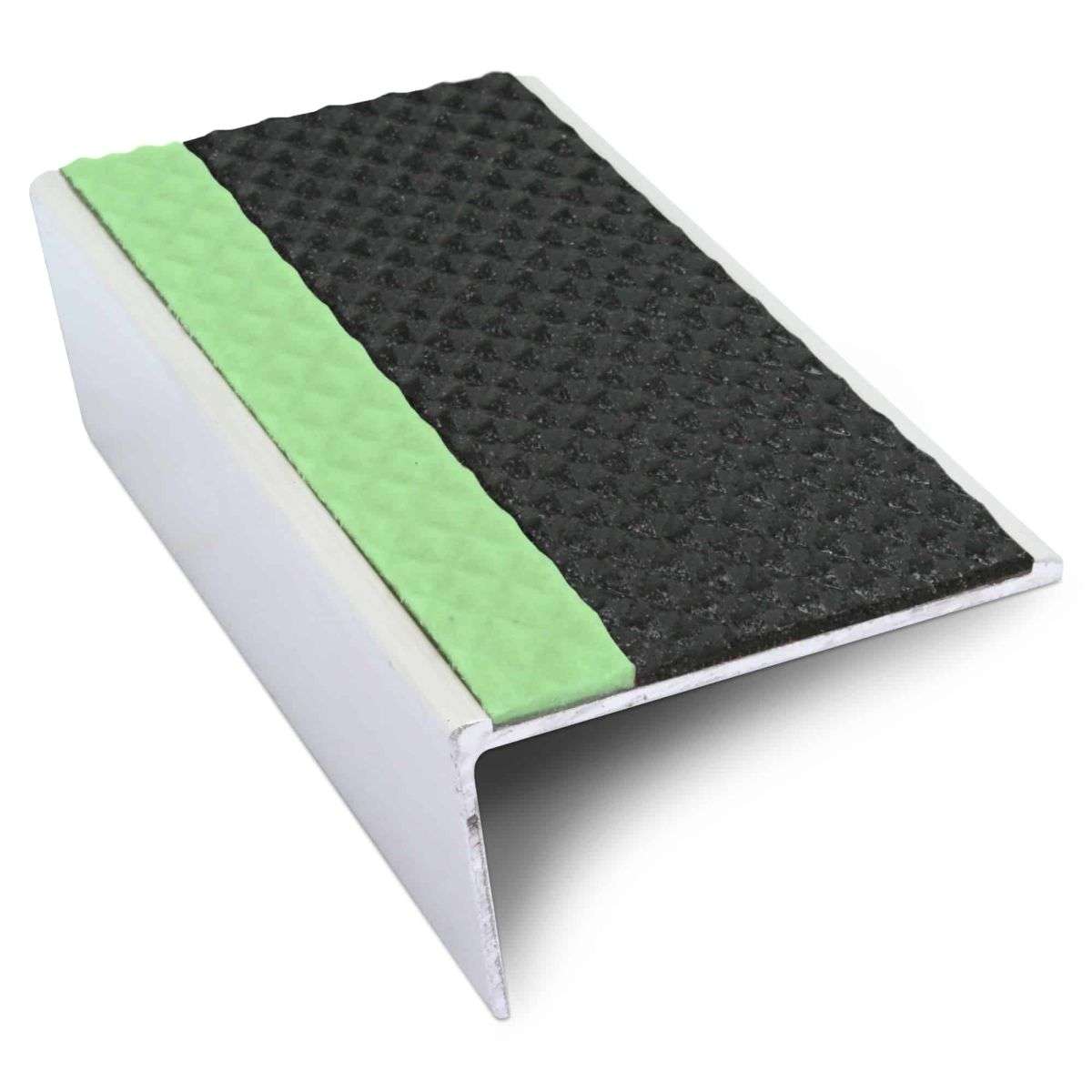 ASL01 Tredsafe 56x32mm Aluminium Non Slip Stair Nosing Edge Trim With Pvc Insert