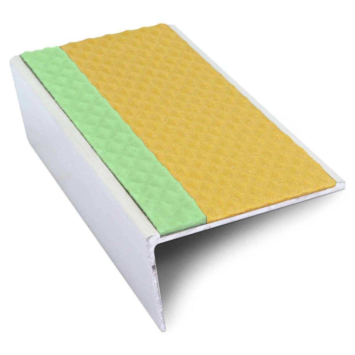ASL01 Tredsafe 56x32mm Aluminium Non Slip Stair Nosing Edge Trim With Pvc Insert