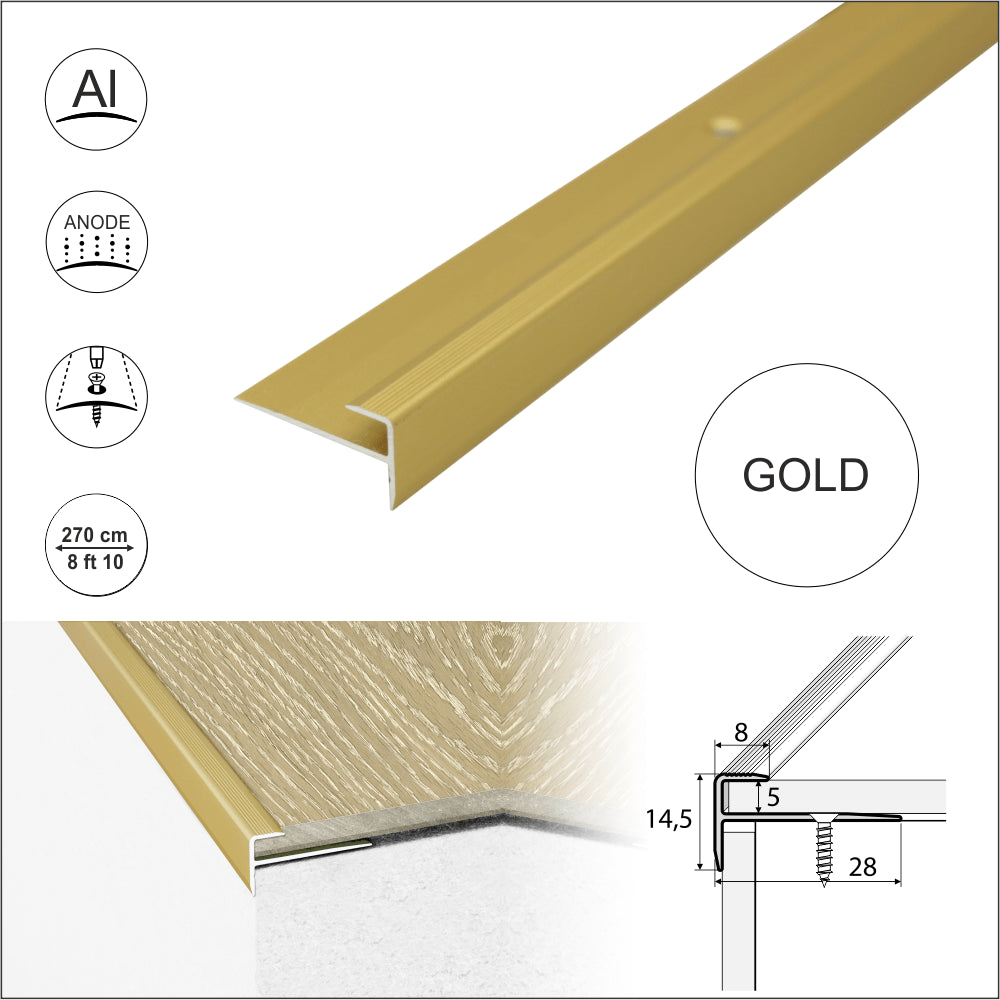 Gold LVT Stair Nosing