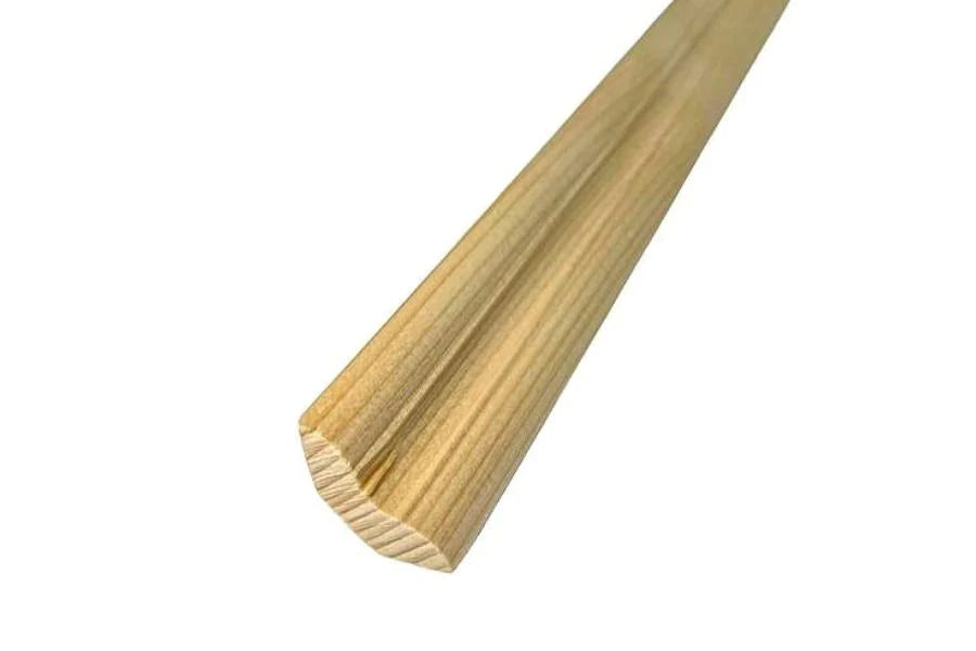 Pine Wood Scotia Beading 25×25mm & 30×30mm – Smooth & Grooved Trim Moulding Strip (1m & 2.4m)