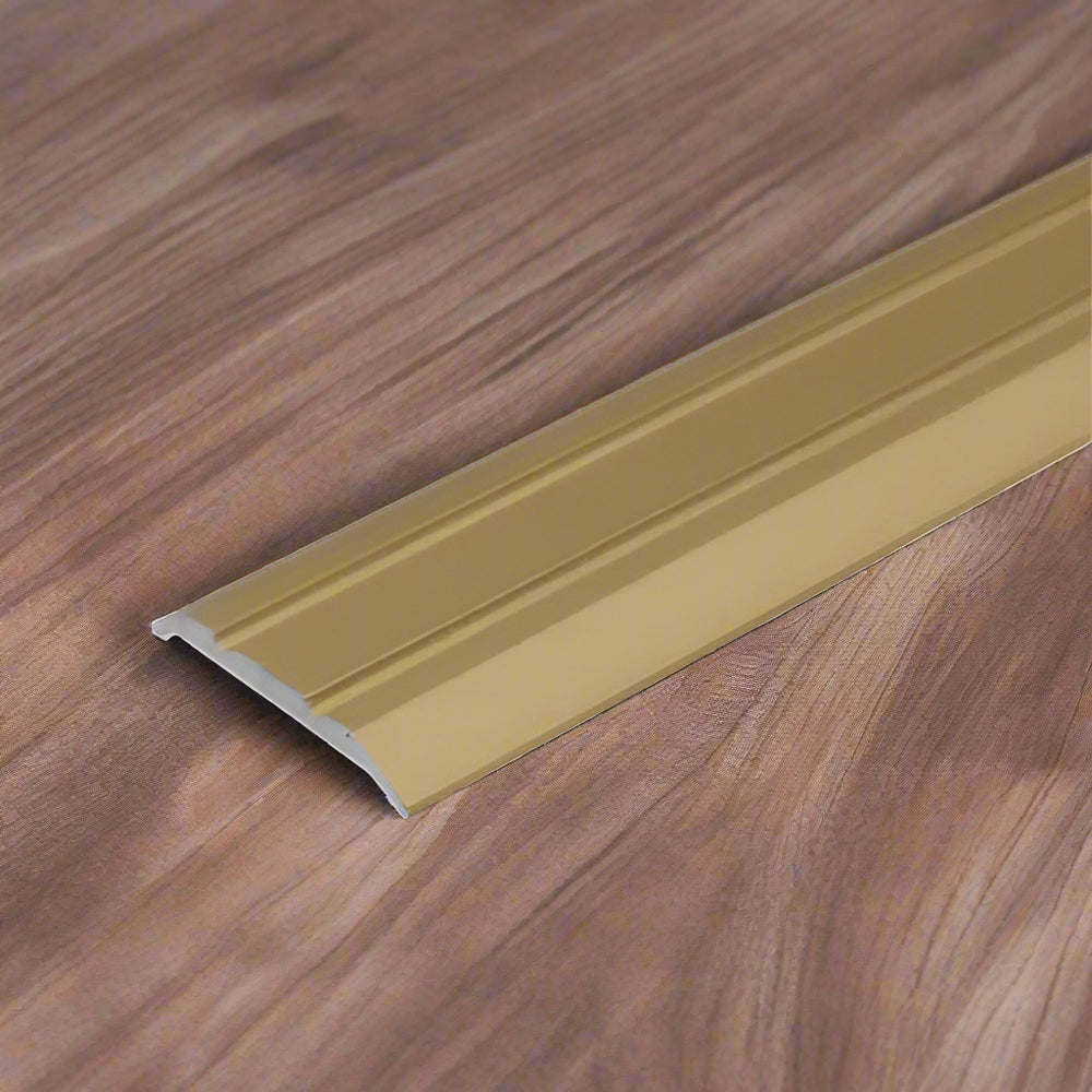 A12 25mm Gold Cayrus Aluminium Flat Door Threshold Strip