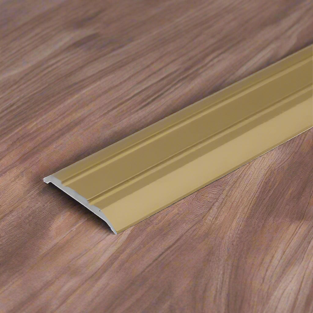 A12 25mm Gold Cayrus Aluminium Flat Door Threshold Strip