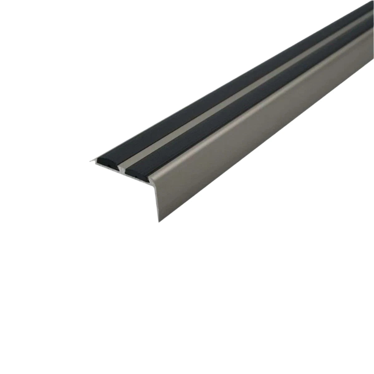 Inox A37 36 x 20mm cayrus Aluminium Non Slip Rubber Stair Nosing Edge Trim With Inserts