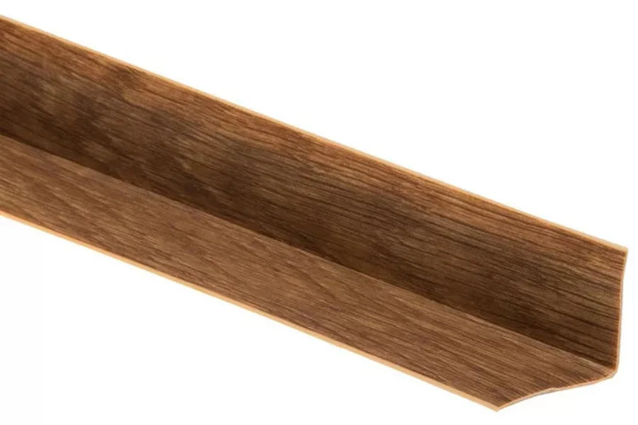 Self-Adhesive Flexible PVC Skirting Board 28×24mm – 5m Soft Floor & Wall Edge Trim, Wood Effect