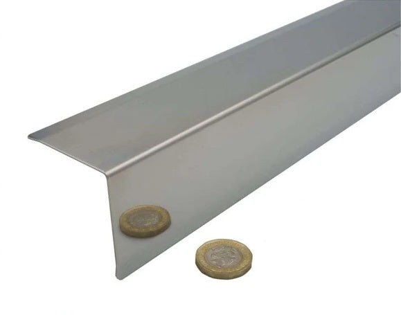 Stainless steel angle wall cladding corner trim protector bevelled edges 50x50mm