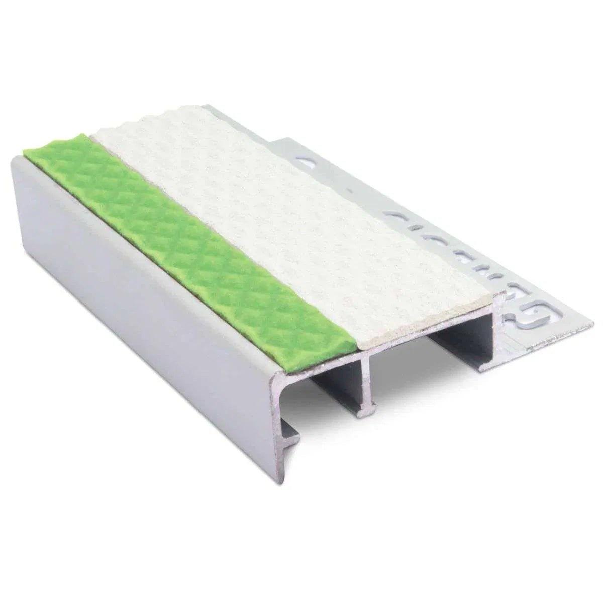 White ATS – 10mm Tredsafe Non Slip Slimline Stair Nosing