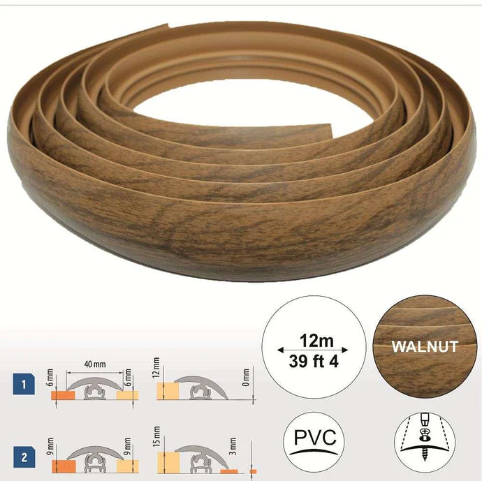 40mm Flex Line Pvc Flexible Flooring Transition Profile Door Threshold