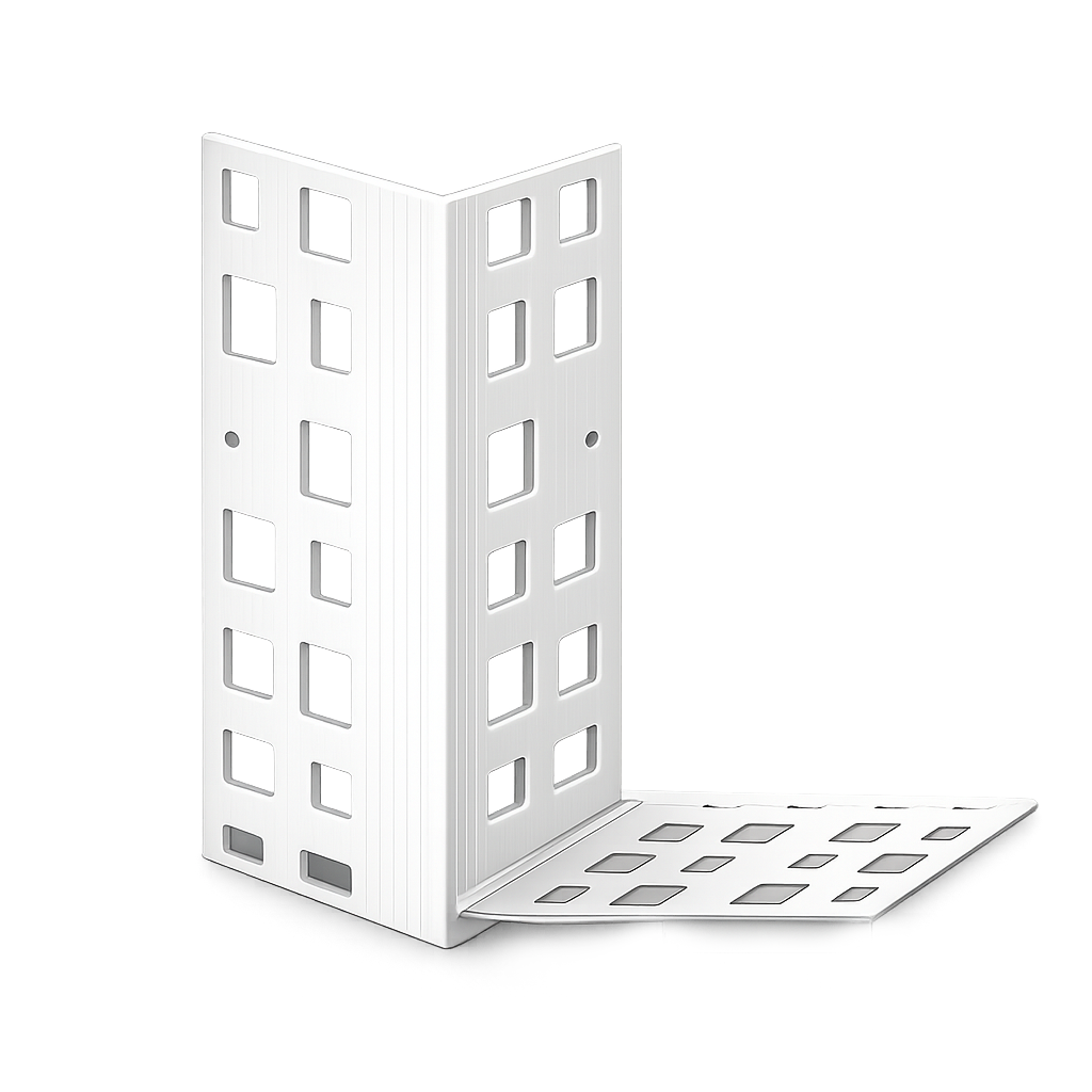 10 x 23x23 PVC universal render corner bead 2.5m for external wall corner protection