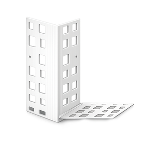 10 x 23x23 PVC universal render corner bead 2.5m for external wall corner protection