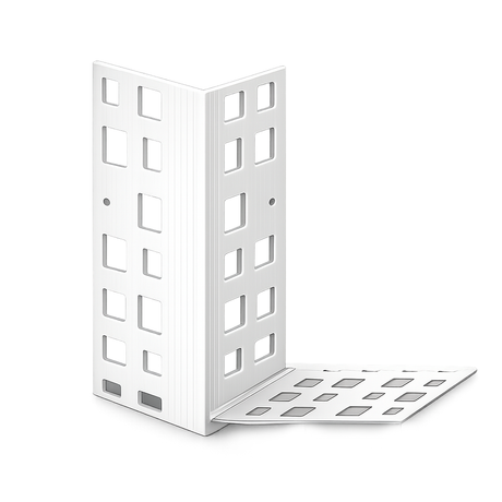 10 x 23x23 PVC universal render corner bead 2.5m for external wall corner protection