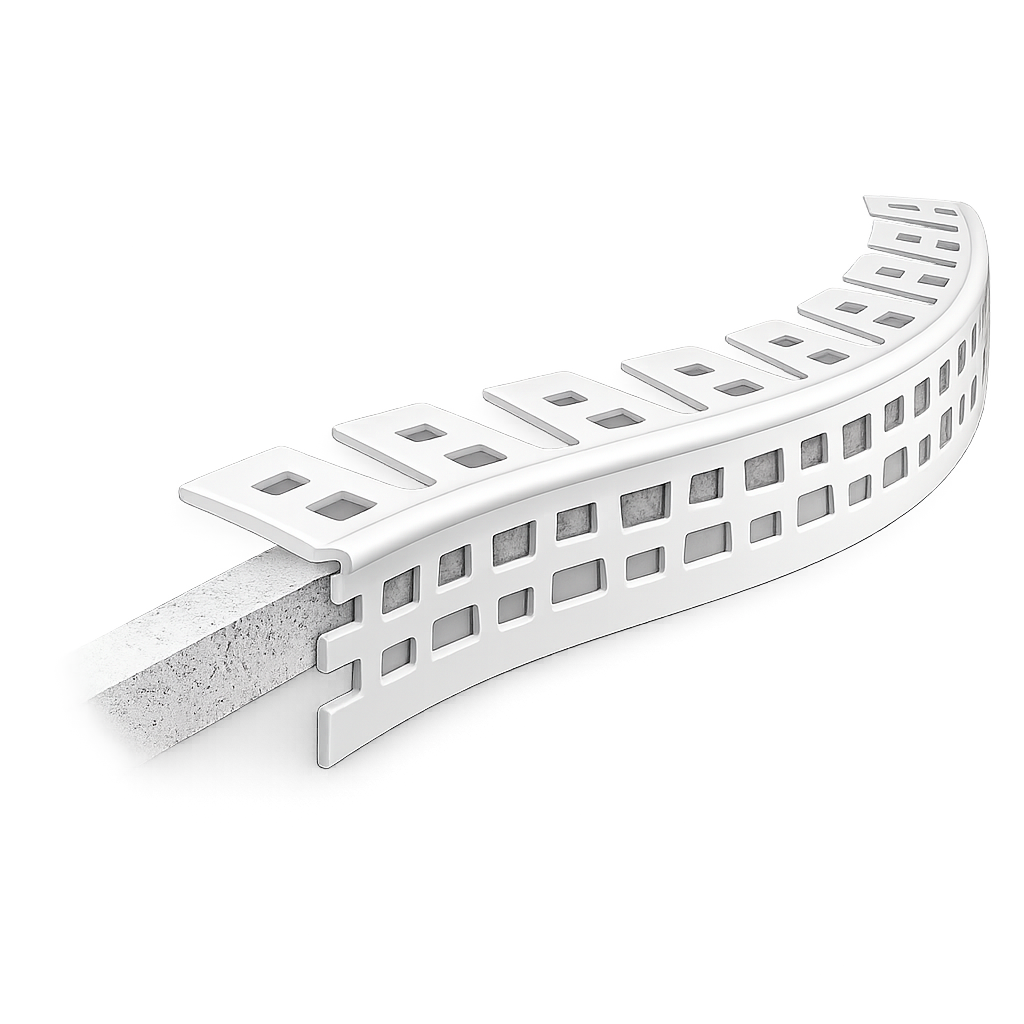 10 x 25x25 PVC flexible arch render corner bead 3m for curved wall and arch corners