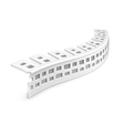 PVC flexible arch render corner bead 25x25mm 3m length for smooth curved plaster finishes