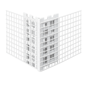 10 x 70x70mm PVC mesh render corner bead for reinforced external wall corners