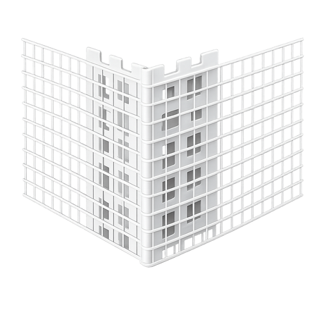 10 x 70x70mm PVC mesh render corner bead for reinforced external wall corners