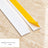 1m Self Adhesive PVC Flat Bar Cover Strip –  White In 12 X 2.6 MM