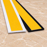 1m Self Adhesive PVC Flat Bar Cover Strip – Black & White 