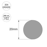 STAINLESS STEEL Round Bar Steel Rod - GRADE 304