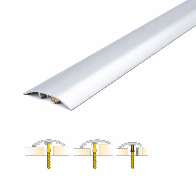 37mm aluminium 4-in-1 wood-effect door threshold S16K profile