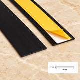 1m Self Adhesive PVC Flat Bar Cover Strip –  Black In 38 X 3 MM