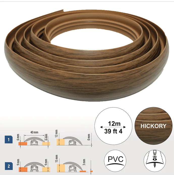 40mm Flex Line Pvc Flexible Flooring Transition Profile Door Threshold